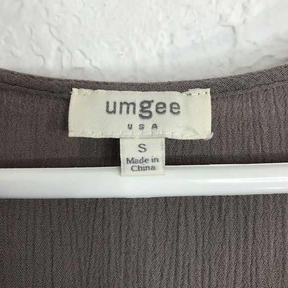 Umgee Womens Tiered Mix Print Floral Boho Tunic Mini Dress Size Small - Picture 5 of 14